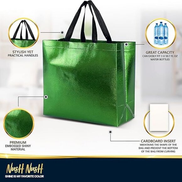 Mix Color Gift Bags Large Size – Set of 12 Reusable Gift Bags From Six Vibrant - Picture 5 of 5